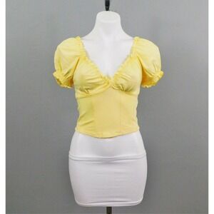 Top‎ Shop Women Shirt, Size 4, Yellow, New